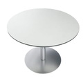 Höhenverstellbarer Tisch Rondo metall holz weiß / Ø 90 cm - Lapalma weiß en metall