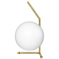 Flos - Tischleuchte IC - Glas - weiss/messing - 20/20/38.1 cm