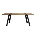 Pi Bank / L 120 cm - für innen und außen - Moaroom schwarz/holz natur en holz