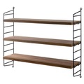 String Furniture String Pocket Wandregal schwarz walnuss