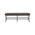 Farell Gepolsterte Bank / L 140 cm - Stoff - Bloomingville grau en textil