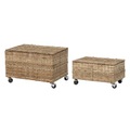 Nature Kiste / 2er-Set - Mit Laufrollen / Rattan - Bloomingville beige en faser