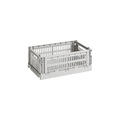 Hay - Korb COLOUR CRATE - hellgrau - Recycling-Polyester - 17/26.5/10.5 cm