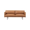 Outline Sofa 2 Sitze / L 170 cm - Leder - Muuto braun en leder