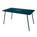 Monceau rechteckiger Tisch / 146 x 80 cm - für 6 Personen - Fermob blau en metall