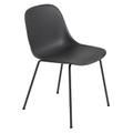 Muuto, Fiber Stuhl / Beine Metall - Recycling-Kunststoff - Muuto schwarz en plastikmaterial