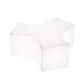 Ypsilon Outdoor beleuchteter Couchtisch für den Außenbereich - Slide weiß en plastikmaterial