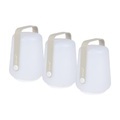 Balad LED Lampe ohne Kabel / H 13,5 cm - Lampen im 3er-Set - Fermob grau en plastikmaterial