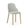 Allez INDOOR Stuhl / Sitzfläche aus Stoff - Beine Eiche - Normann Copenhagen grau/holz natur en plastikmaterial/textil/holz