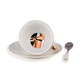 Seletti, Guiltless - Pomona Teetasse / Mit Untertasse & Löffel Erotisches Bild auf dem Tassenboden - Seletti weiß en keramik