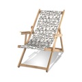 PÔDEVACHE, Minorque Liegestuhl / Mit Armlehnen - PÔDEVACHE weiß en textil/holz