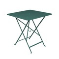 Bistro Klapptisch 71 x 71 cm - Klapptisch - Mit Loch für Sonnenschirm - Fermob grün en metall