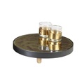 Tablett Reflect metall glas holz schwarz / runder Spiegel - Ø 31 cm - Serax schwarz en metall