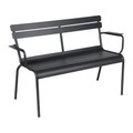 Luxembourg Bank mit Rückenlehne / 2-Sitzer - L 131 cm - Fermob grau en metall