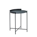 Edge Beistelltisch / Mit Klappgriff -Ø 46 x H 53 cm - Houe grün en metall