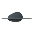 Regal Surface Small metall grau / L 60 cm - Metall - Bibelo grau en metall