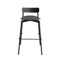 Fromme Stapelbarer Barhocker / H 75 cm - Aluminium - Petite Friture schwarz en metall
