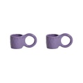 Petite Friture, Donut Small Espressotasse / Ø 6 x H 5,5 cm - 2er-Set - Petite Friture violett en keramik