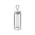 In Vitro Unplugged Lampe ohne Kabel / LED - By Starck - Flos weiß en metall/glas
