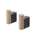 Hook Wandhaken / 2er-Set - Muuto schwarz en metall/holz