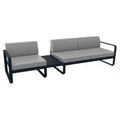 Bellevie Sofa / n° 1 A - L 275 cm - Stoff flanellgrau - Fermob grau en metall/textil