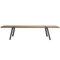Pi Bank / L 160 cm - für innen und außen - Moaroom schwarz/holz natur en holz