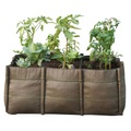 BacLong 3 Geotextile Blumenkasten 3 Kammern - 110 L - Bacsac braun en textil