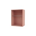 Montana, Armoire murale salle de bains Ripple holz rosa / B 35,4 x T 20 x H 46,8 cm - Gewelltes Glas - MONTANA en