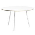 Loop Runder Tisch / Ø 120 cm - Hay weiß en metall/plastikmaterial