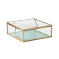 & klevering, Schachtel / 16 x 16 cm - Glas & Metall - & klevering blau en metall/glas