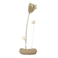 ferm living, Vanita Vase / L 12 x H 3,5 cm - Porzellan / Für Trockenblumen - Ferm Living beige en keramik