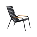ReCLIPS Lounge-Sessel / Armlehnen Bambus - Recycling-Kunststoff - Houe schwarz en plastikmaterial