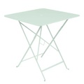 Bistro Klapptisch / 71 x 71 cm - Loch für den Sonnenschirm - Fermob grün en metall