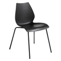 Maui Stapelbarer Stuhl / Kunststoff - Kartell schwarz en plastikmaterial