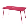 Monceau rechteckiger Tisch / 146 x 80 cm - für 6 Personen - Fermob rosa en metall