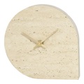 Stilla Standuhr / Travertin - Ø 16 cm - AYTM beige en stein