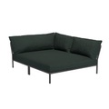 Level 2 Cozy Sofa / Weiche Rückenlehne & tiefe Sitzfläche - Eckmodul rechts L 173,5 x T 139 cm - Houe grün en textil
