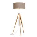 Darwin Stehleuchte / Stoff & Holz - Verstellbare Höhe 143 bis 173 cm - It's about Romi beige/holz natur en textil/holz