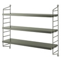 String® Pocket Regal / MDF - L 60 x H 50 cm - String Furniture grün en metall/holz