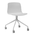 About a chair AAC14 Stuhl mit Rollen / Drehstuhl - Hay weiß en metall/plastikmaterial