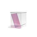 Tabloid Beistelltisch / Ø 50 x H 46 cm - Glas - & klevering rosa en glas