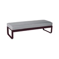 Bellevie Gepolsterte Bank / Table basse (coussin amovible) - L 148 cm / Gris flanelle - Fermob rot/grau en textil