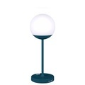 Mooon! LED Lampe ohne Kabel / H 41 cm - Recharge USB - Fermob blau en metall/plastikmaterial