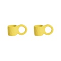 Petite Friture, Donut Small Espressotasse / Ø 6 x H 5,5 cm - 2er-Set - Petite Friture gelb en keramik