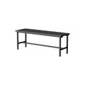 Bank 19 Outdoors metall schwarz / L 122,5 cm - Aluminium - NINE schwarz en metall