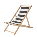 Liege / Zusammenklappbar & verstellbar - Bloomingville schwarz/holz natur en textil