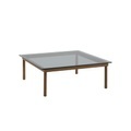 Kofi Couchtisch / 100 x 100 cm - Glas & Holz - Hay holz natur en glas