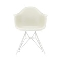 DAR - Eames Plastic Armchair Sessel / (1950) - Beine weiß - Vitra grau en plastikmaterial