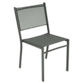 Costa Stapelbarer Stuhl / mit Outdoor-Bespannung - Fermob grün/grau en textil