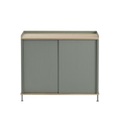 Muuto, Enfold Highboard / Stahl & Eiche natur - Muuto grün/holz natur en metall/holz
